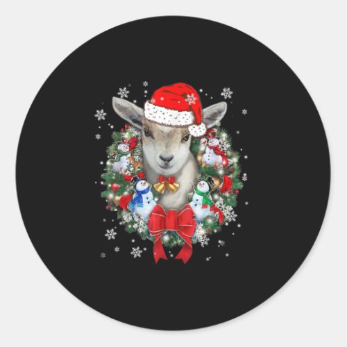 Goat Christmas Ornament Decoration Gift X_mas Classic Round Sticker