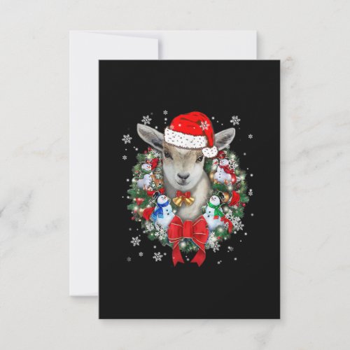 Goat Christmas Ornament Decoration Gift X_mas RSVP Card