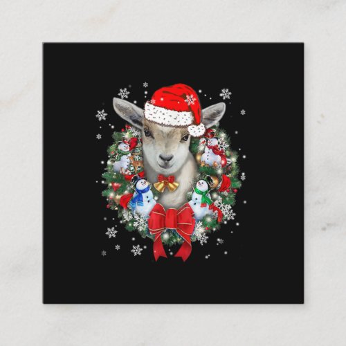 Goat Christmas Ornament Decoration Gift X_mas Square Business Card