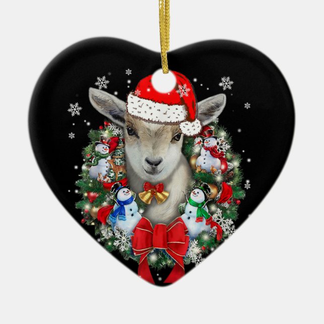 Goat Christmas Ornament Decoration Gift Xmas Gift (Front)