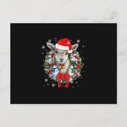 Goat Christmas Ornament Decoration Gift Xmas Gift Invitation Postcard
