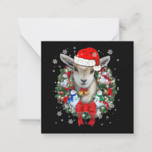 Goat Christmas Ornament Note Card