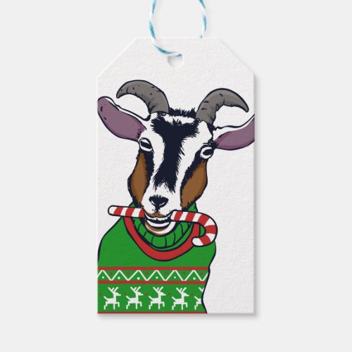 Goat Christmas Sweater Gift Tags