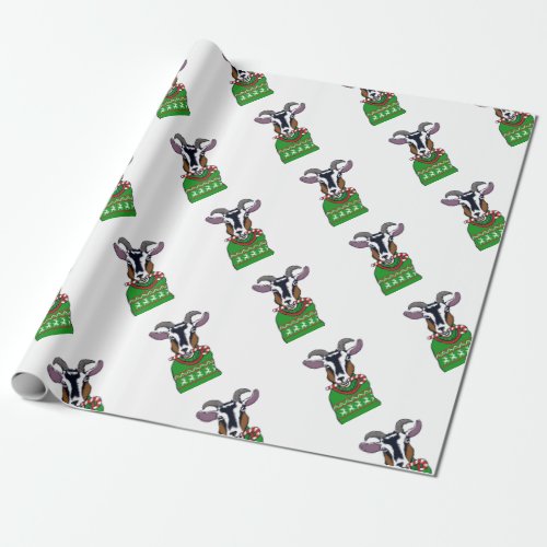 Goat Christmas Sweater Wrapping Paper