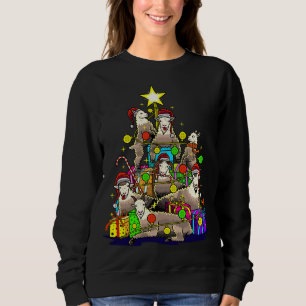Goat Christmas Tree Goats Farm Farmer Holiday Sweatshirt