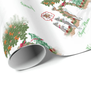 Goat Christmas Visions of Sugar Plums Wrapping pap Paper