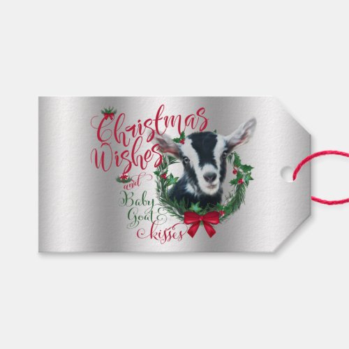 GOAT  Christmas Wishes Baby Goat Kisses Alpine Gift Tags