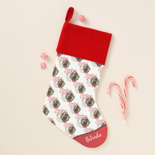 GOAT  Christmas Wishes Baby Goat Kisses Boer Christmas Stocking