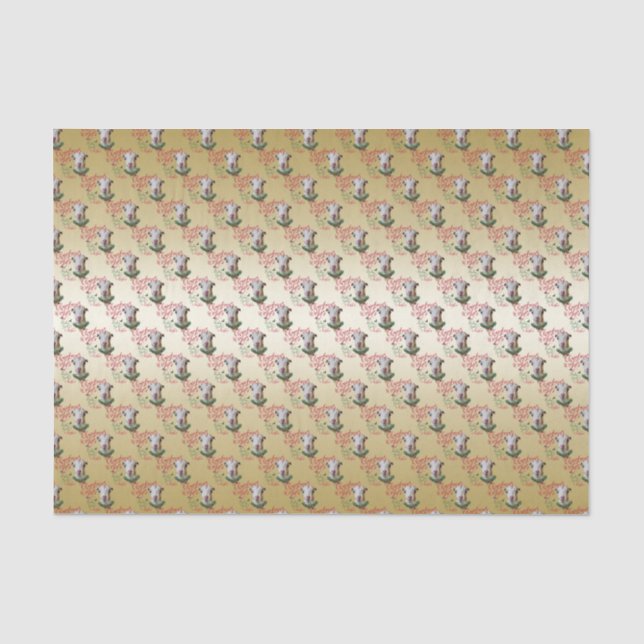 GOAT | Christmas Wishes Baby Goat Kisses LaMancha Tissue Paper (Front)