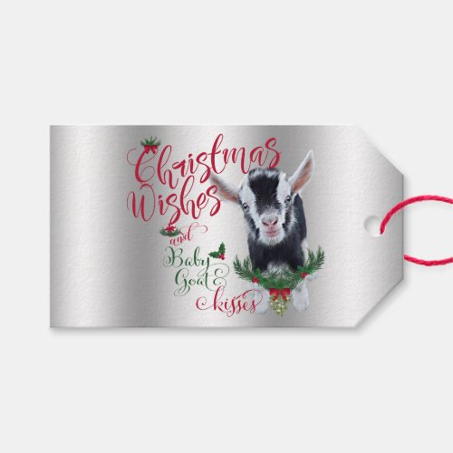 GOAT  Christmas Wishes Baby Goat Kisses Nigerian Gift Tags