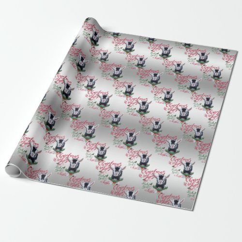 GOAT  Christmas Wishes Baby Goat Kisses Nigerian Wrapping Paper
