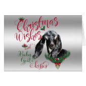 GOAT | Christmas Wishes Baby Goat Kisses Nubian (Front Horizontal)