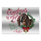 GOAT | Christmas Wishes Baby Goat Kisses Nubian 2 (Front Horizontal)