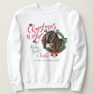 GOAT | Christmas Wishes Baby Goat Kisses Nubian Sweatshirt