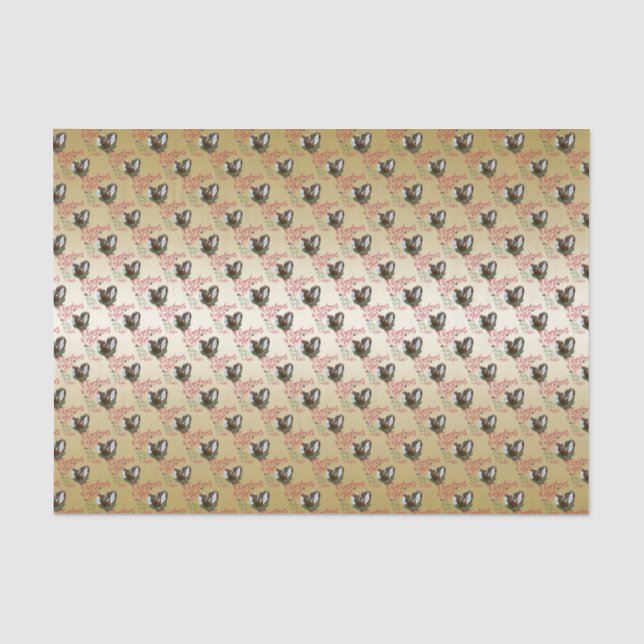 GOAT | Christmas Wishes Baby Goat Kisses Nubian Tissue Paper (Front)