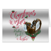 GOAT | Christmas Wishes Baby Goat Kisses Nubians (Front Horizontal)