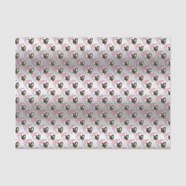 GOAT | Christmas Wishes Baby Goat Kisses Nubians Tissue Paper (Front)