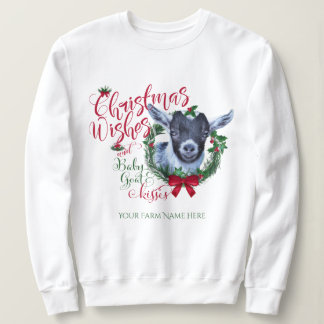 GOAT | Christmas Wishes Baby Goat Kisses Pygmy 2 Sweatshirt