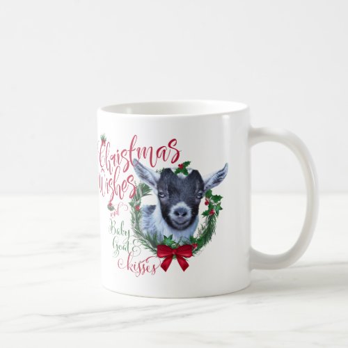 GOAT  Christmas Wishes Baby Goat Kisses Pygmy Coffee Mug