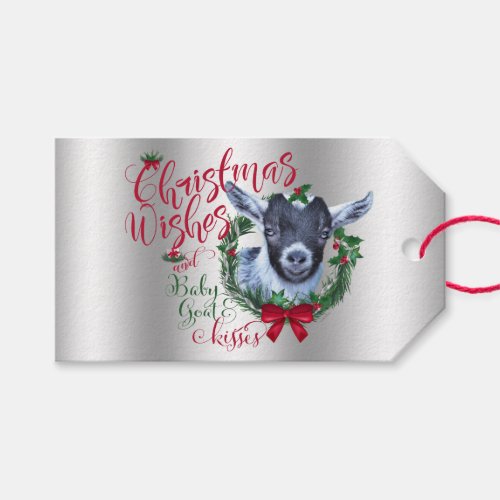 GOAT  Christmas Wishes Baby Goat Kisses Pygmy Gift Tags