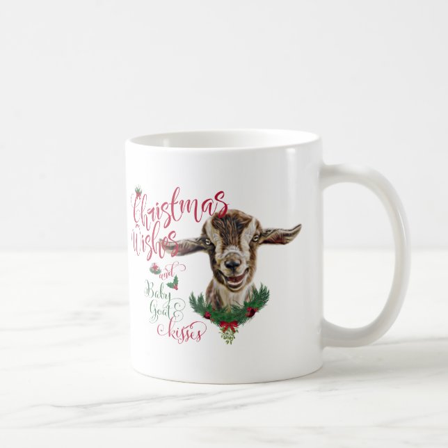 GOAT | Christmas Wishes Baby Goat Kisses Togg Coffee Mug (Right)