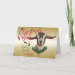 GOAT | Christmas Wishes Baby Goat Kisses Togg Holiday Card