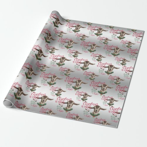 GOAT  Christmas Wishes Baby Goat Kisses Togg Wrapping Paper