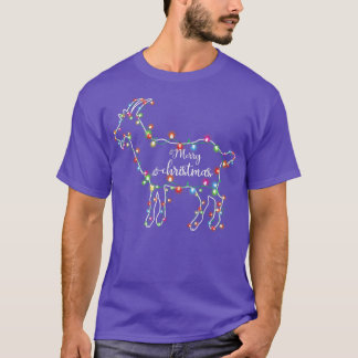 Goat Christmas Xmas Light Pajama for Goat Lover T-Shirt