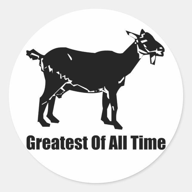 GOAT CLASSIC ROUND STICKER (Front)