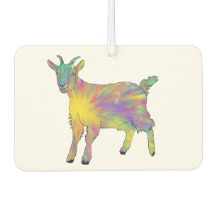 Goat Colorful Funny Farm Baby Animal Art Humor Air Freshener