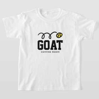Goat Coming Soon Funny Tennis T Shirt For Kids by imagewear at Zazzle