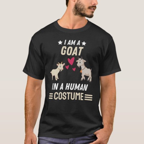 Goat Costume Party Farm Animal Gift Funny Goat T_Shirt