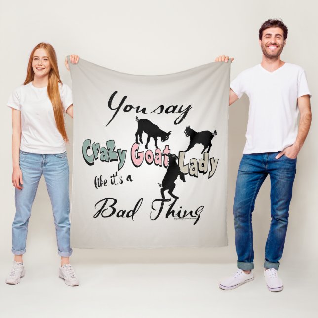 GOAT | Crazy Goat Lady  by GetYerGoat™ Fleece Blanket (In Situ)