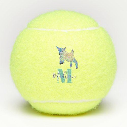 Goat cute farm animal Personalized Tennis Balls