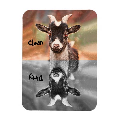 Goat Cute Funny Clean Dirty Dishwasher Magnet
