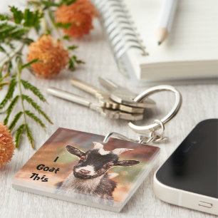 Goat Cute Funny I Goat This Keychain