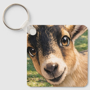 Goat Cute Keychain – Adorable Design Key Ring Gift
