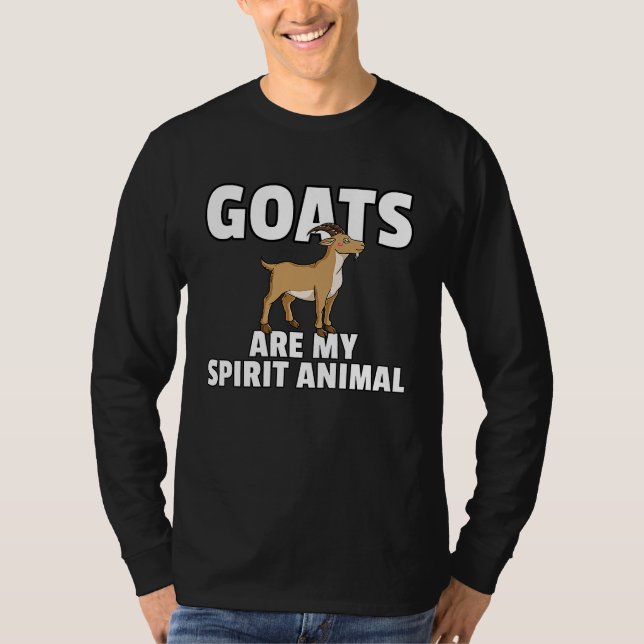 Goat Cute Mountain Goats Farmer T-Shirt (Front)