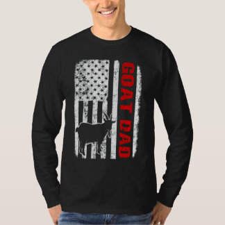 Goat Dad American Flag T-Shirt