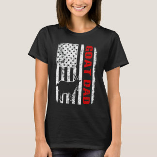 Goat Dad American Flag T-Shirt