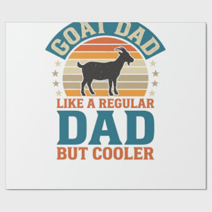 Goat Dad Like a Regular Dad But Cooler Vintage Shi Wrapping Paper