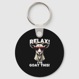 Goat Design For Men Women Goat Themed Domestic Fun Keychain