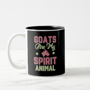 Goat design Two-Tone coffee mug
