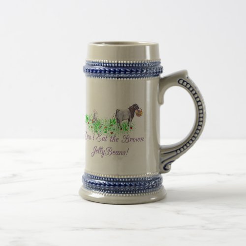 Goat Dont Eat the Brown Jelly Beans Beer Stein