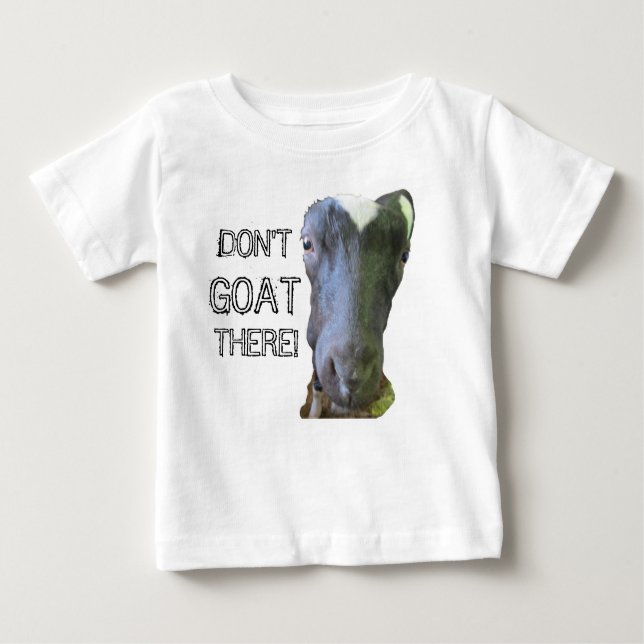 Goat "DON'T GOAT THERE" Infant Organic Creeper (Front)