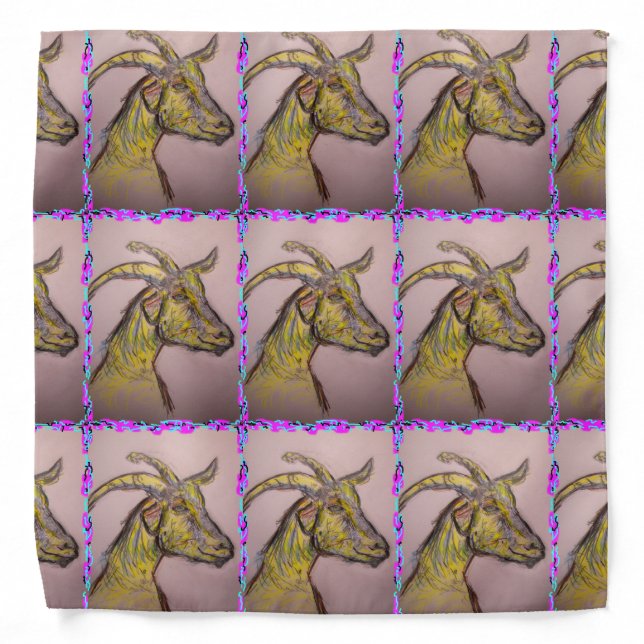 goat drawing bandana (Front)