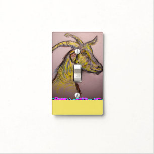 goat drawing light switch cover