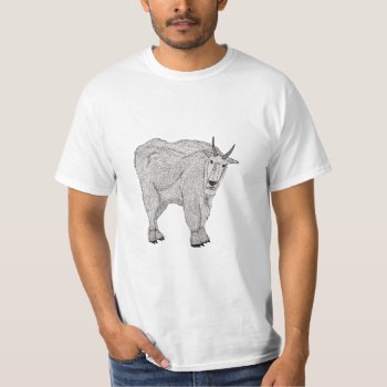 Goat Drawing T-shirt by elihelman at Zazzle