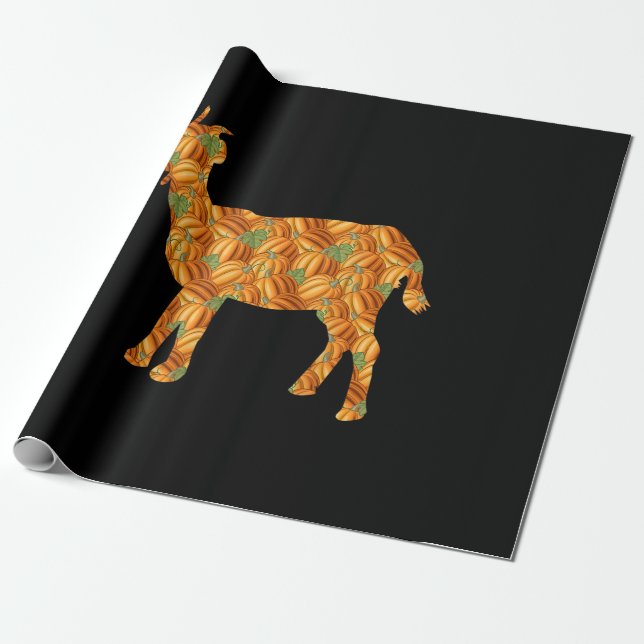 Goat Easy Halloween Costume Gift Wrapping Paper (Unrolled)
