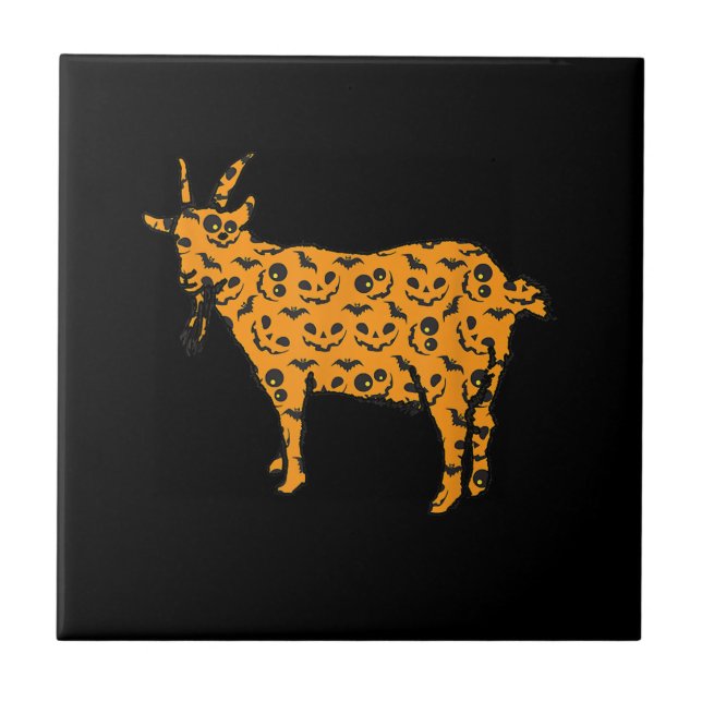 Goat Easy Halloween Outfit Ceramic Tile (Front)